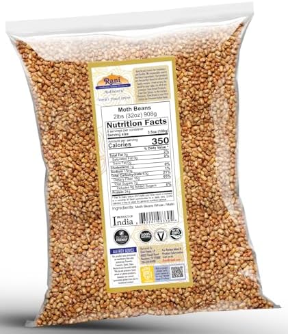 Rani Moth Beans Whole 32oz (2lbs) 908g ~ All Natural | Gluten Friendly | Non-GMO | Kosher | Vegan | Indian Origin
