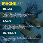 MagniLife Relaxing Legs, Restless Legs, Natural Sleep Aid and Pain Reliever, Calms Jerks, Restlessness, and Discomfort - 125 Quick Dissolve Tablets