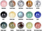 LPbeads 20mm 15pcs Natural Gemstone Polished Sphere Healing Crystal Rocks Ball Mineral Collection Decoration Kit