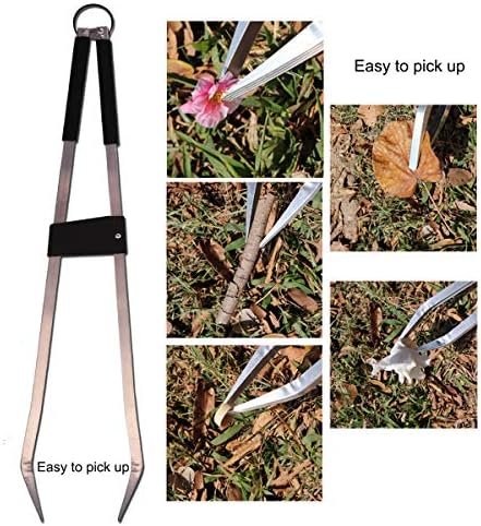 Long Trash & Garbage Picker Grabber Tool,Lightweight Aluminium & Rustproof,Litter Pick Up Stick,Trash Tong, Reaching Assist Tool, Garden Nabber Plogging