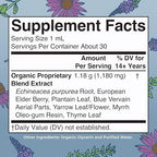 Lymphatic Support Drops by MaryRuth's | USDA Organic Lymphatic Cleanse Immune Support Supplement| Lymphatic Support with Echinacea & Elderberry | Blue Vervain | Vegan | Non-GMO | 30 Servings