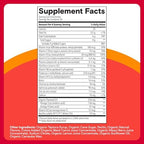 SmartyPants Organic Kids Multivitamin Gummies: Probiotics, Omega 3 (ALA), Vitamin D3, C, Vitamin B12, B6, A, K & Zinc for Immune Support, Biotin, Three Fruit Flavors, 120 Count (30 Day Supply)