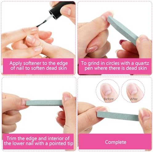Mudder 20 Pcs Stone Nail File Pumice Stick for Fingernails Pumice Rock Nail Cuticle Pusher Rock File for Home Salon Toenail Buffing Tool (4 Colors)