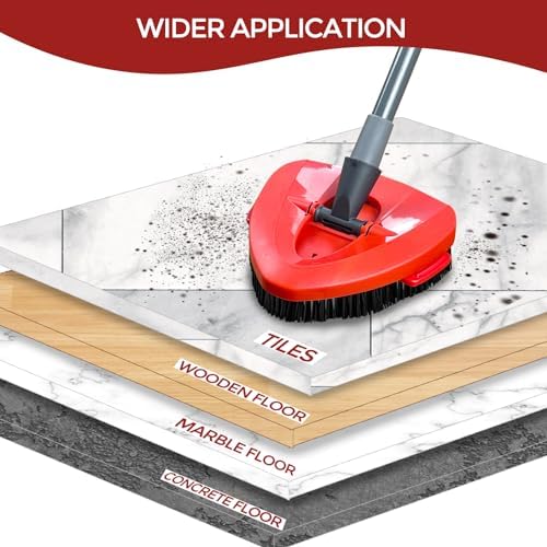 Scrub Brush, 2 Pcs Spin Mop Scrub Brush Head Compatible with EasyWring 1-Tank System, Hard Bristle Cleaning Brush for Bathroom, Kitchen, Tub and Tile