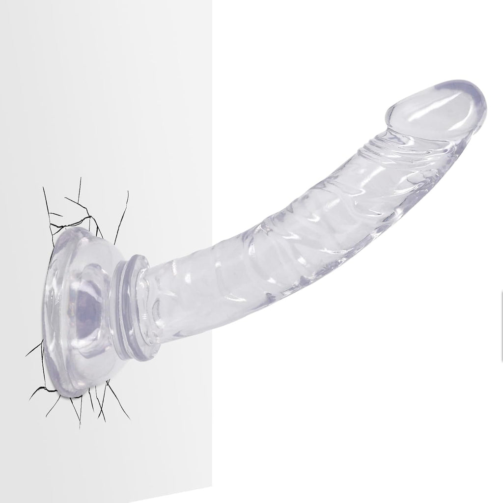 6.1 Inch Adult Toy for Women Realistic Silicone Dick with Strong Suction Cup for Hands-Free Thrusting Play 6r1b5