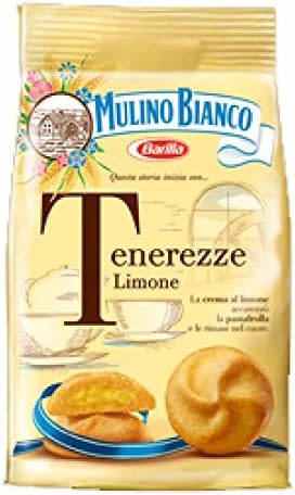 Mulino Bianco: "Tenerezze" Shortcake filled with lemon cream - 7.05 Oz (200g) Pack of 4 [ Italian Import ]