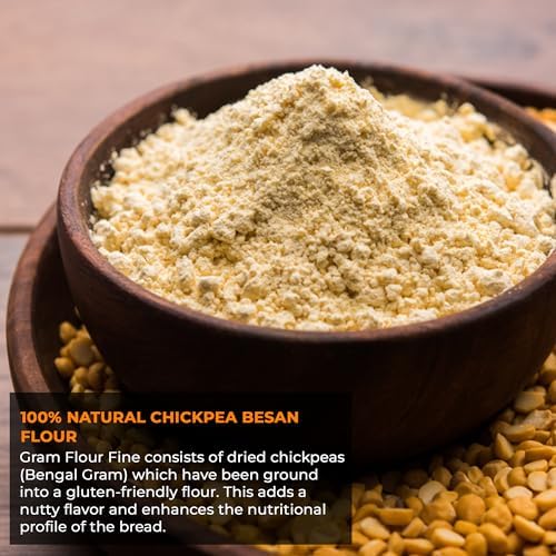 NY SPICE SHOP Besan Flour - All Natural Chana Besan - Superfine Besan Gram Flour - Bengal Ground Chickpeas - Chickpea Hummus Flour – 1 Pound
