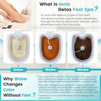 Ionic Detox Foot Bath Machine, Personal Ionic Foot Cleanse Ionic Foot Bath SPA Machine Foot Detox System for Home Beauty Salon Spa with Basin, 100 Liners