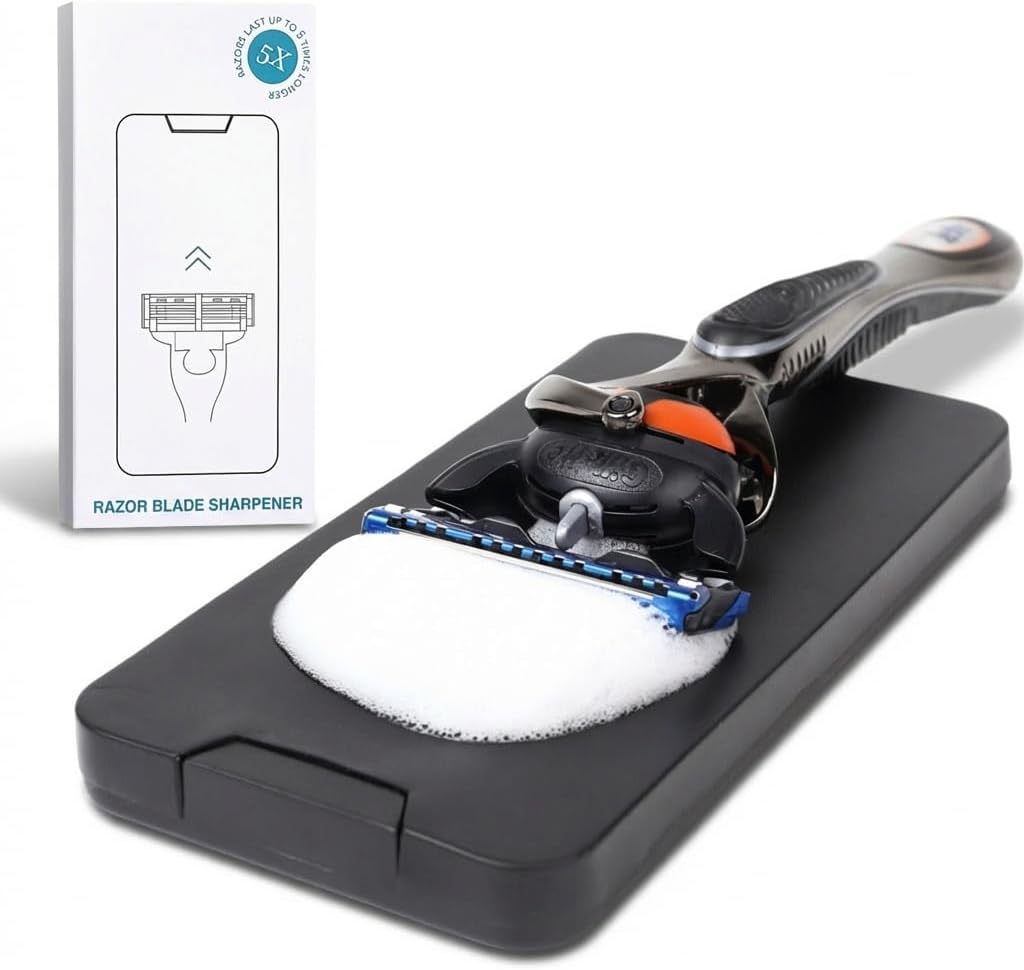 Blade Tech Razor Blade Sharpener and Cleaner - Extends Blade Life up to 5X Compatible with Gillette, Schick, and All Major Brands-Eco-Friendly & Cost-Saving Shaving Tool