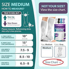 BraceAbility Compression Socks for Circulation - 20-30 mmHg Knee High Neuropathy Open Toe Stockings for Varicose Veins, Running, Shin Splints, Toeless Support for Men or Women - 1 Pair (M - Gray)