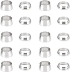 Stainless Steel 304 Compression Tube Fitting, Sleeve 1/2" Tube OD Double Ferrule Ring（Pack of 10 Pairs)
