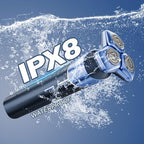 Electric Razor for Men: 3-in-1 Shaver with Hair Clipper and Nose Hair Trimmer, 10000 RPM High Speed Motor, Vivid Blue