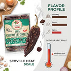 Dried Chipotle Morita Chile Peppers 4 oz – Robust Smokey Flavor, Use For Mexican Recipes, Mole, Sauces, Tamales, Salsa, Meats, Stews. Medium to High Heat - Resealable Bag. By Amazing Chiles and Spices