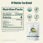 Jade Leaf Matcha Organic Ceremonial Grade Matcha Green Tea Powder - 100% Pure Japanese First Harvest Green Tea for Ceremonies, Usucha, Lattes 454g / 16 Ounce Bulk Pouch (Pack of 1)