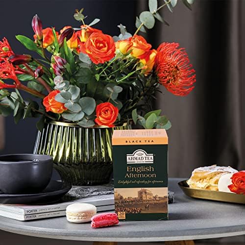 Ahmad Tea Black Tea, English Afternoon Teabags, 20 ct (Pack of 1) - Caffeinated and Sugar-Free