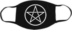 Pentacle Cotton Face Mask - Pentagram Star Gothic Goth Occult Voodoo Wanderlust Witchcraft Spiritual Sacred Nature Symbol Book of Shadows Witch Wiccan Wicca Pagan Grunge Skull Skeleton