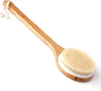 Body Brush Dry Brushing Back Scrubber Shower Bath Brush Bamboo Wood Long Handle Natural Bristles exfoliating Massage Improve Blood Circulation Cellulite