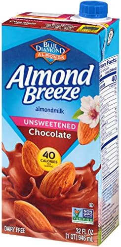 Almond Breeze Dairy Free Almondmilk, Unsweetened Chocolate, 32-Ounce Boxes (Pack of 12)