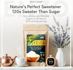 Enzo Easy Use Organic Stevia Powder 200g (7.05oz / 1600 Servings) All Natural Alternative Sweetener 12 x Sweeter than Processed Sugar with No Artificial Additives & Fillers