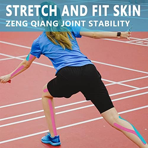 SOON GO Kinesiology Tape, 2IN x 16.4FT Uncut Athletic Tape, Waterproof Breathable Latex-Free, Muscle Recovery & Joint Support,Red (1/2/5 Rolls)