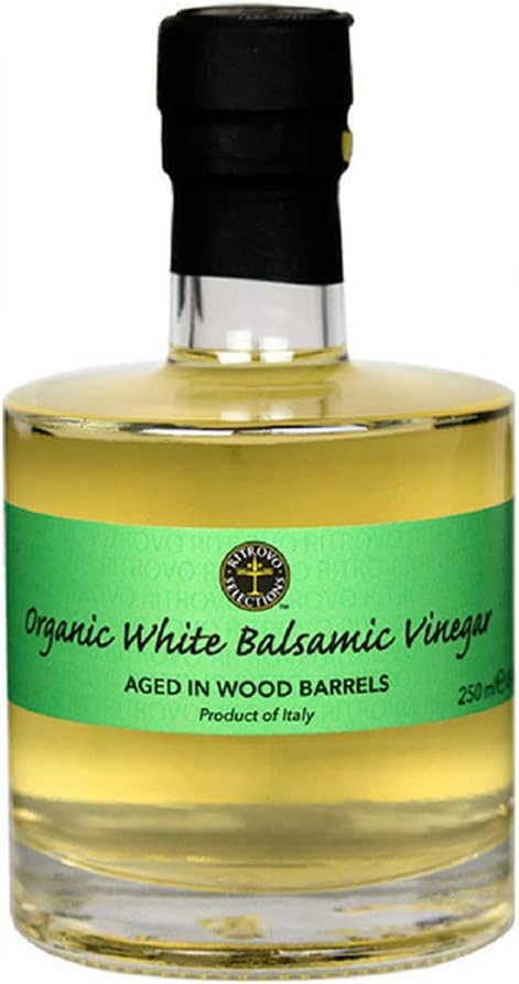 Sofia Private Label Organic Balsamic Vinegar - 250ml (8.5 Fl Oz) Glass Bottle Aged Balsamic Vinegar of Modena Italy (White Balsamic Vinegar)