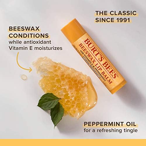 Burt's Bees 100% Natural Moisturizing Lip Balm, Multipack, 6 Tubes