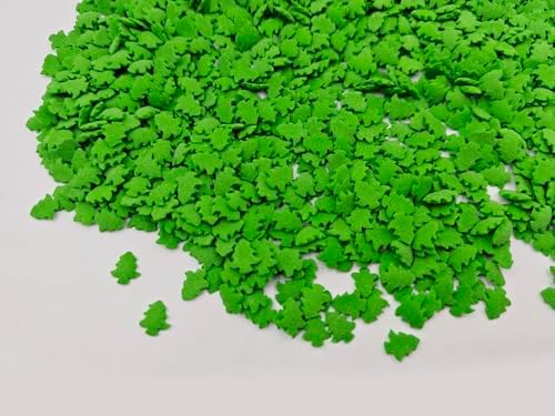 Edible 3.4 oz Green Christmas Tree Confetti Candy Sprinkles Dessert Sprinkle Cupcake Toppers Cookie Decorations for Xmas Cake Decorating