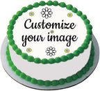Create your own Custom Edible Cake topper image personalized photo, logo - 9.5" round