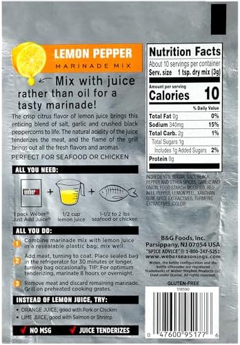 Weber Just Add Water Lemon Pepper Marinade, 1.12 Ounce