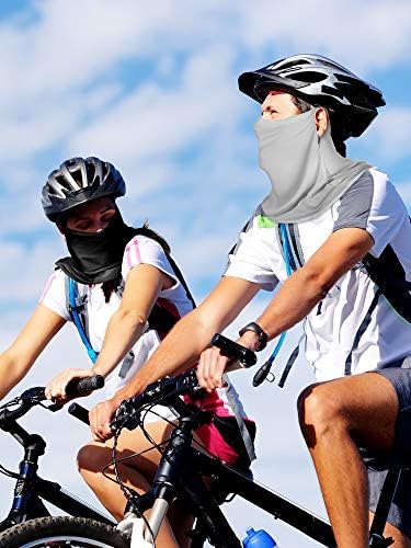 2 Pieces Unisex Sun Protective Face Cover Women UV Sun Protection Mask Face Bandana Scarf for Summer Outdoor Activities