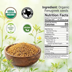 SPICY ORGANIC Fenugreek Seeds 4 lbs. - Whole Methi Seeds for Tea, Hair Care, and Indian Spice Cooking - USDA Certified Organic, Non-GMO, Gluten-Free. Packaged in a Resealable Pouch
