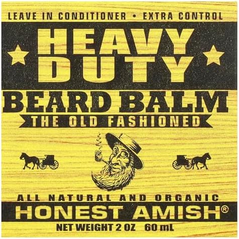 Honest Amish - Heavy Duty Beard Balm - 2 Ounce - Beard Conditioner