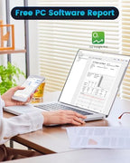 Vibeat OxyU Wrist Pulse Oximeter - Bluetooth Blood Oxygen Monitor with Finger Sensor, Wearable Finger Oxygen Meter, Continuous Heart Rate & O2 Tracking, Real-time Notification, Free APP & PC Report
