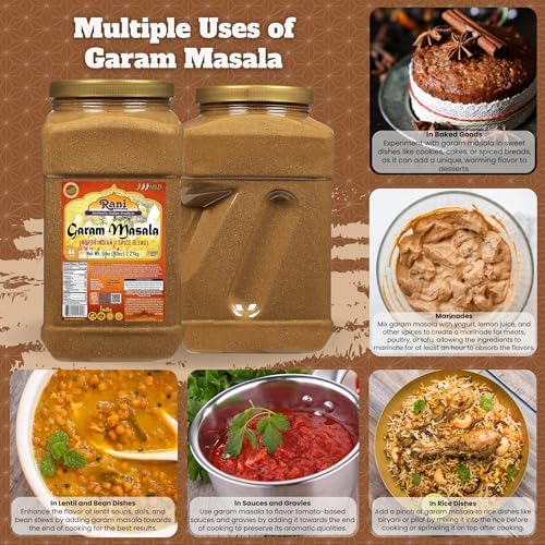 Rani Garam Masala Indian 11-Spice Blend 80oz (5lbs) 2.27kg Bulk PET Jar ~ All Natural, Salt-Free | Vegan | No Colors | Gluten Friendly | NON-GMO | Kosher | Indian Origin