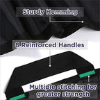 Bed Positioning Pad with Reinforced Handles 48" x 40" Lifting Turning Patient Sheet Transfer Blanket for Caregiver, Bedridden, Elderly, Black