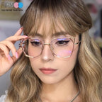 Firmoo Cat Eye Blue Light Blocking Glasses with Gemstone Pendant for Computer Reading Glasses for Women UV400 Protection