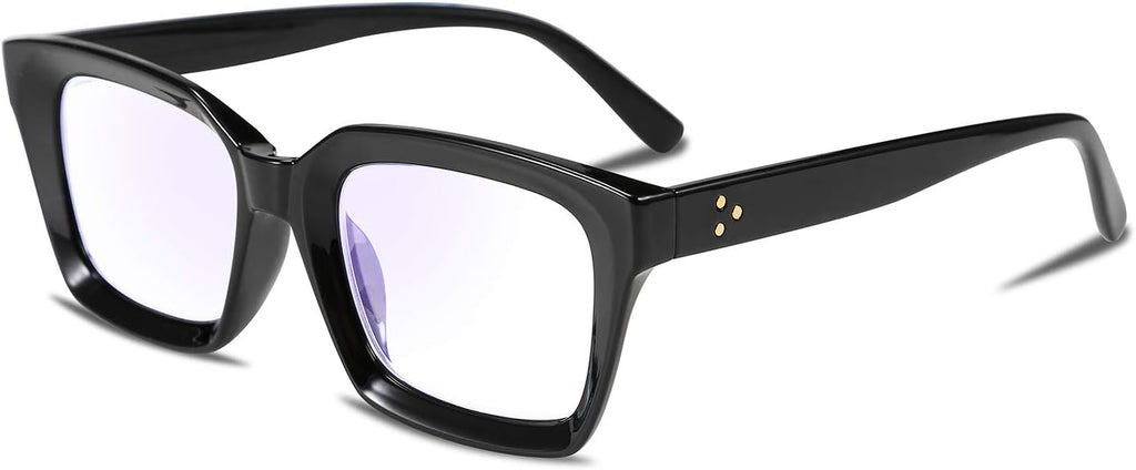 FEISEDY Retro Square Blue Light Blocking Reading Glasses Anti Glare Digital Eyestrain Reader B2479
