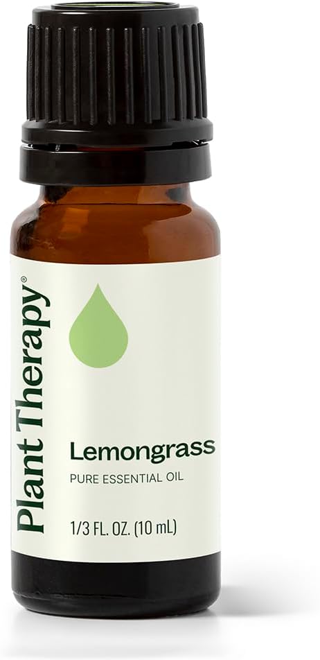 Plant Therapy Organic Lemongrass Essential Oil 10 mL (1/3 oz), 100% Pure, Undiluted, Aromatherapy, Deodorizing, and Immune Support