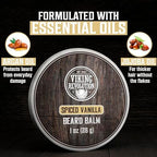 Viking Revolution 4 Beard Balm Variety Pack (1oz Each)- Spiced Vanilla, Sweet Tobacco, Majestic Oud, Citrus - Styles, Strengthens & Softens Beards & Mustaches - Leave in Conditioner Wax for Men