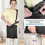 Catheter Bag Holder, Urine Drainage Bag Holder with Drain Tube Cover, for Urostomy Foley Catheter Users, Water-Resistant & Machine washable, Privacy & Secure, fit for Wheelchair, Walker & Bed