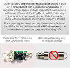5th Gen Dr Mom Professional Otoscope - Full-Size with Our Largest Lens, Complete with Batteries and Hard Travel Case