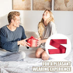 2 Pcs Satin Eye Mask for Sleeping - Silk Blindfold for Women & Men - Adults Couples Blindfold Scarf - Sleep Eye Cover for Travel Nap Meditation - Valentine Gift - 150cm/59inch (Black + Red)