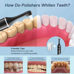 Tooth Polisher,Rechargeable Tooth Whitening Kit for Teeth Cleaning and Whitening, with 8 Brush Heads, LED Light, 5 Speed Modes Dental Polisher Personal Dental Care Kit for Home Use and Travel