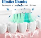 Replacement Toothbrush Heads Compatible with Philips Sonicare – Gentle & Effective Electric Tooth Brush Refill for Plaque Control, 10 Pack (White)