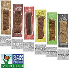 Primal Spirit Vegan Jerky - Sampler Pack, 10g. Plant Based Protein, Certified Non-GMO ("Classics" Thai Peanut, Mesquite Lime, Teriyaki, Hot & Spicy, Hickory Smoked, & Texas BBQ, 18-Pack, 1 oz.)