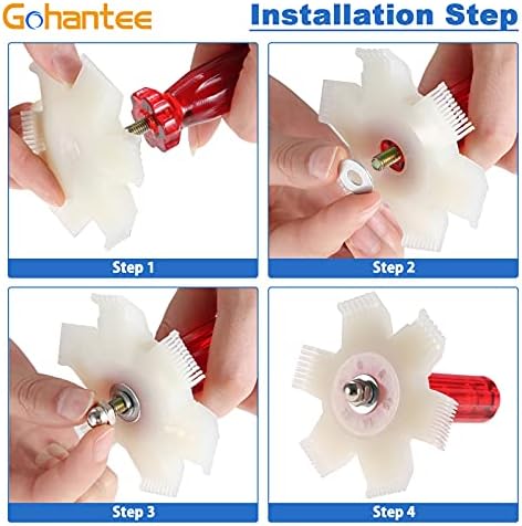 Air Conditioner Fin Comb Radiator Condenser AC Fin Straightener Cleaner Repair Tool Air Conditioning Brush Accessory for Cleaning Car Automotive Refrigeration Radiator Evaporator
