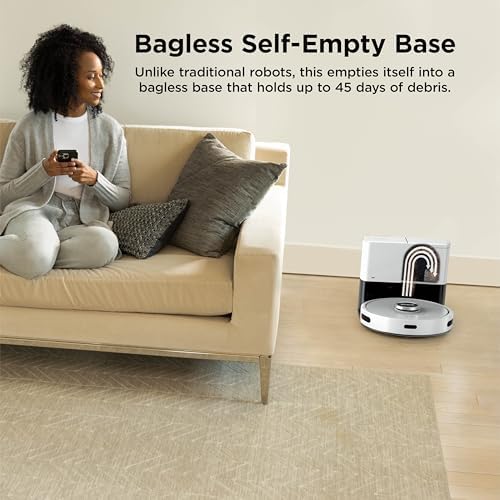 Shark AI Ultra Voice Control Robot Vacuum with Matrix Clean Navigation, Home Mapping, 60-Day Capacity, XL Self-Empty Base for Homes with Pets, Carpet & Hard Floors, Cool Grey, AV2511AE