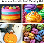 Ann Clark Professional-Grade Gel Food Coloring Made in USA .7 oz, 12 Colors