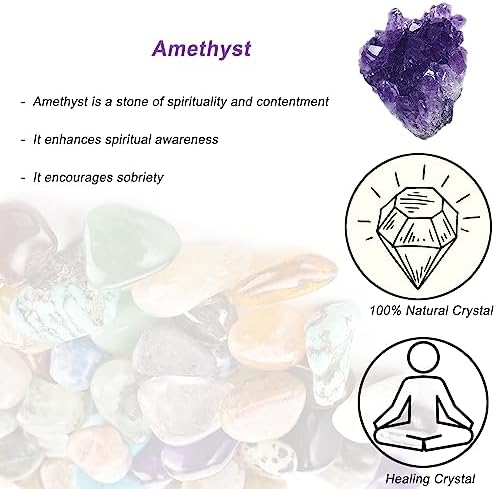 Erliway Natural Amethyst Crystal Cluster, 1.5''-2.4'' Amethyst Quartz February Birthstone, Raw Crystals and Healing Stones for Birthday Gift Reiki Healing Meditation Home Decor (0.11-0.13 lb)