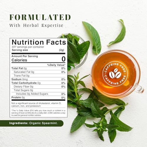 Oxify Organic Spearmint Herbal Loose Tea- 16 oz (16 oz, Spearmint)